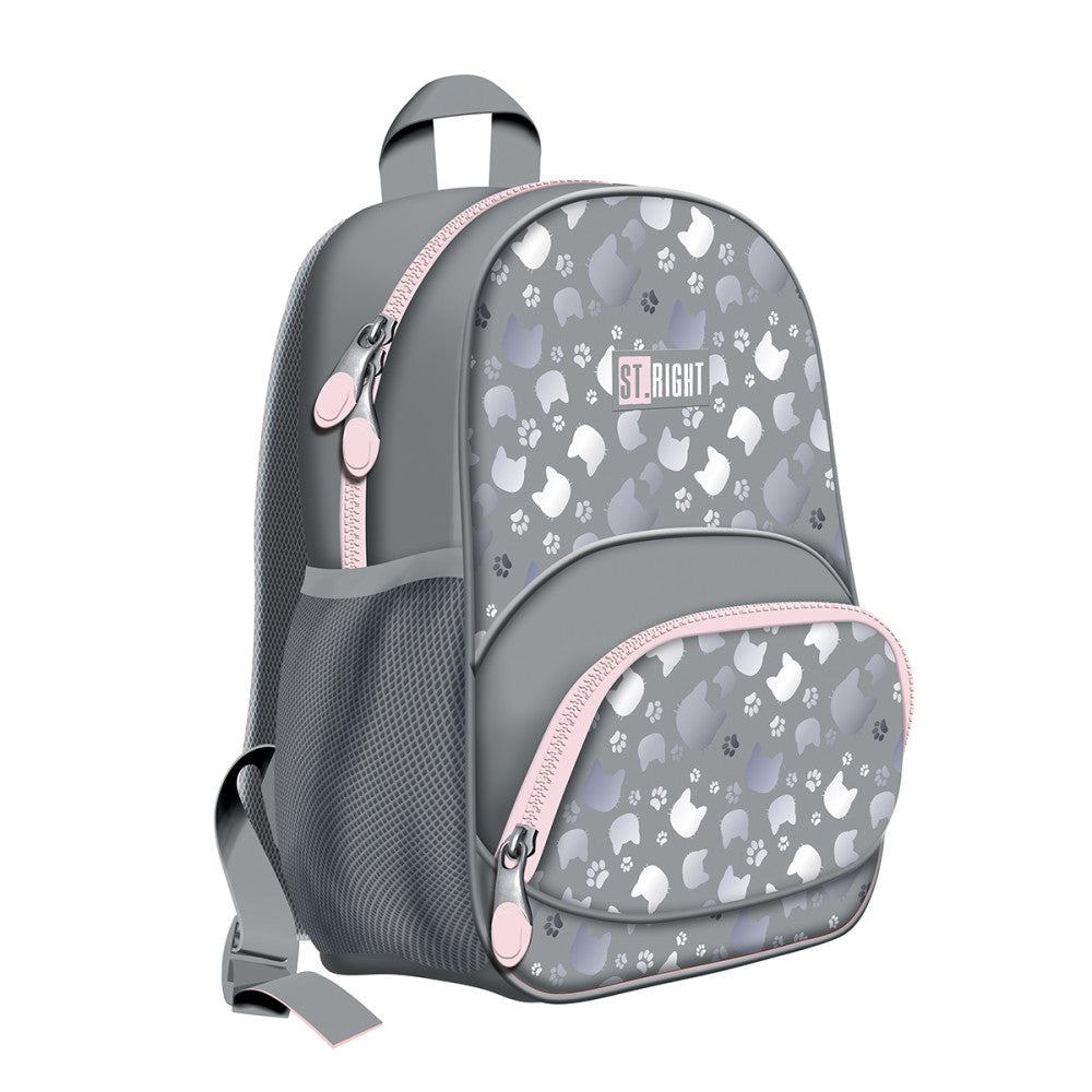 Ghiozdan Bp70 St Right Silver Cats 2 Compartimente, 32x22x11 Cm