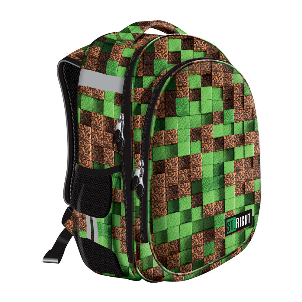 Ghiozdan Hb01 St Right Pixel Cubes, 2 Compartimente, 39x29x17 Cm