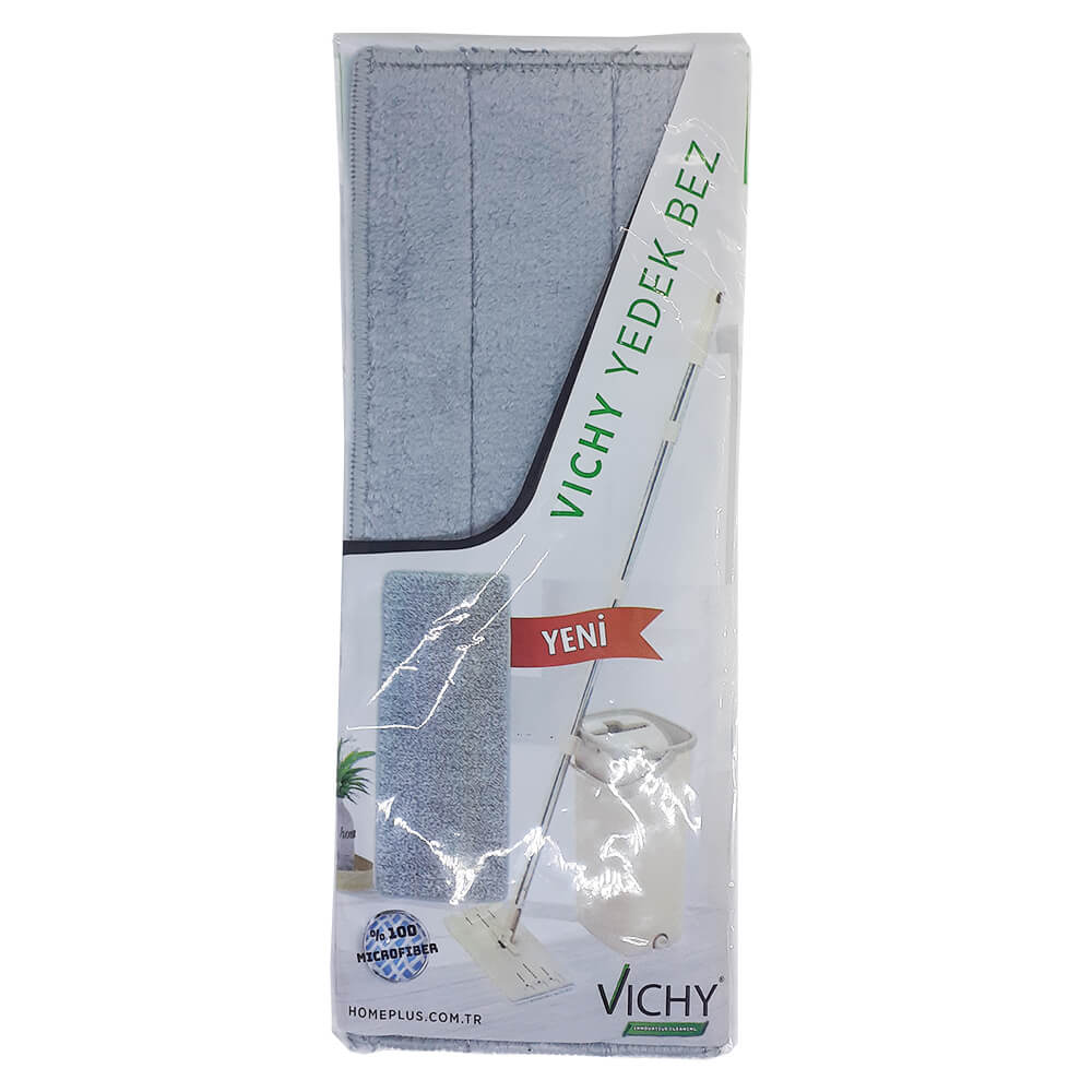 Rezerva Mop Plat VICHY Decorev, 31x12 cm, Microfibra, Culoare Gri, Rezerve pentru Mopuri Plate, Rezerva Profesionala pentru Mop Plat, Rezerve Microfibra pentru Mop Plat, Rezerve pentru Mop Plat, Accesorii Curatenie, Accesorii Menaj