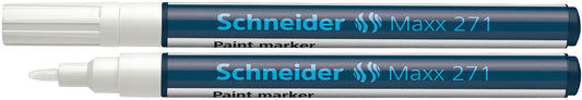 Marker Cu Vopsea Schneider Maxx 271, Varf Rotund 1-2mm - Alb