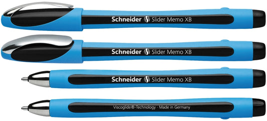 Pix Schneider Slider Memo Xb, Rubber Grip, Accesorii Metalice - Scriere Neagra