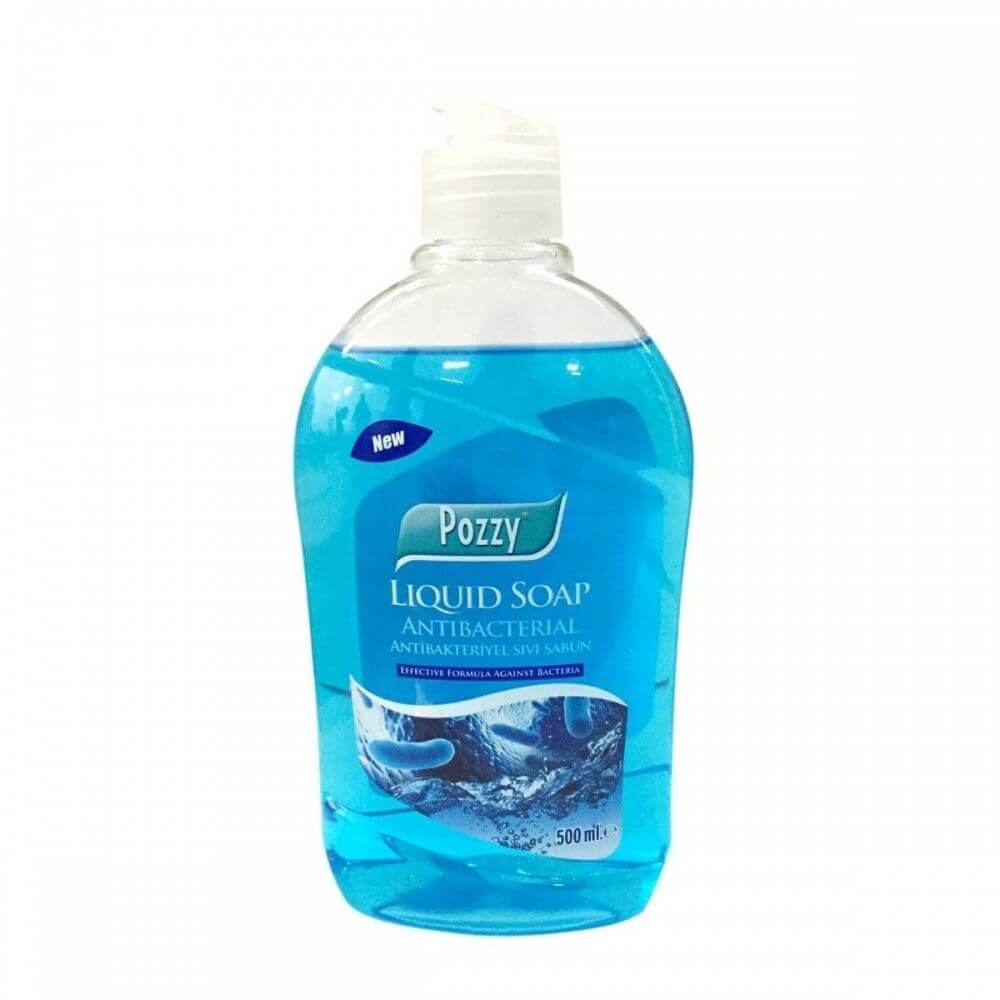 Sapun Lichid Antibacterial POZZY, 500 ml, cu Pompita, Sapun Antibacterian, Sapunuri Lichide Antibacteriene, Sapun Dezinfectant pentru Maini, Sapun Lichid pentru Maini, Sapun Antibacterian pentru Maini