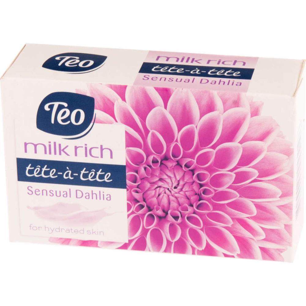Sapun Solid TEO Milk Rick Sensual Dahlia 100 g, Sapun pentru Maini, Sapun pentru Piele, Sapun TEO, Sapun Parfumat, Sapun Hidratant, Sapun Antibacterian, Sapun Dezinfectant