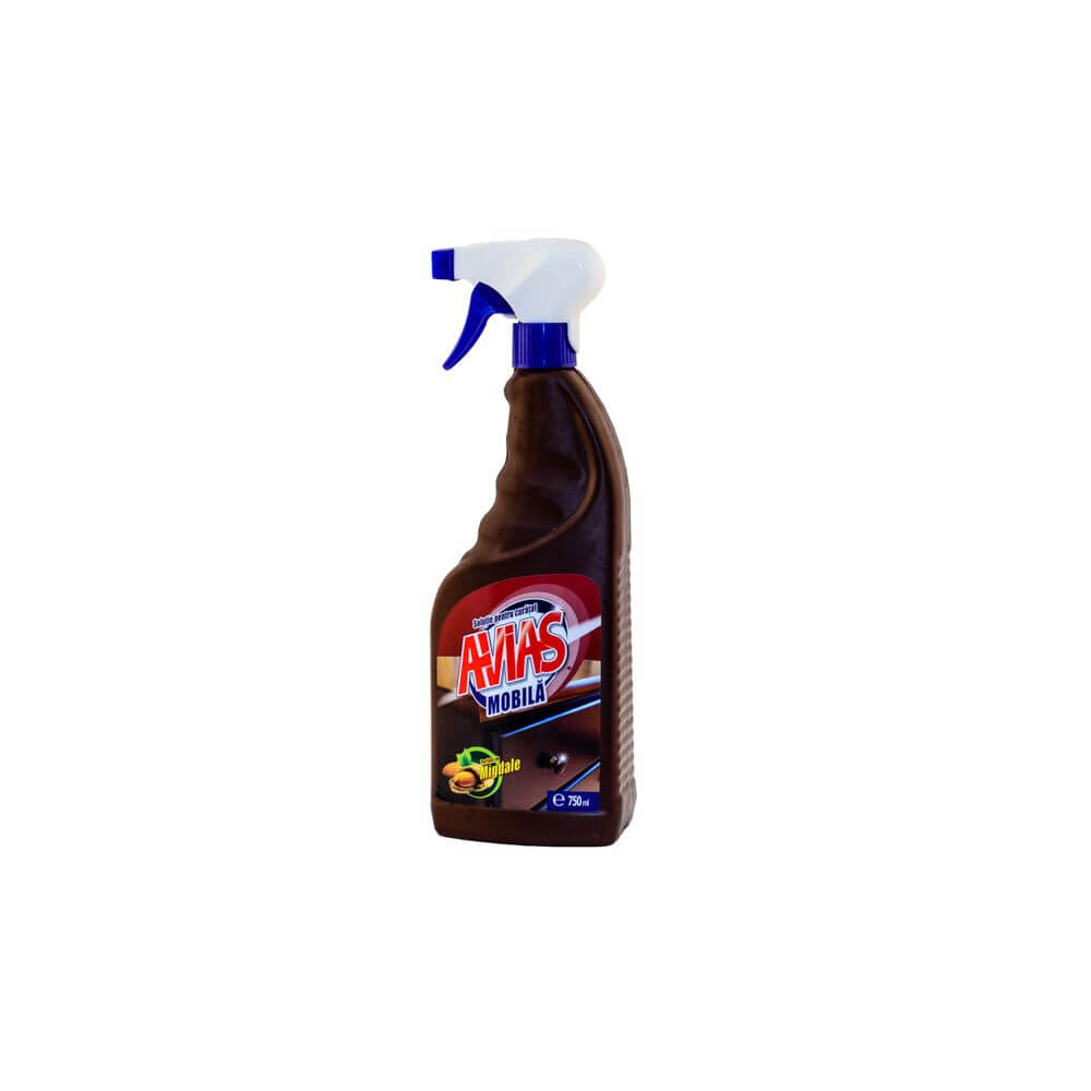Solutie Spray Mobila AVIAS, 750 ml, Solutie Mobila, Solutie Curatat Lichida cu Pulverizator, Spray pentru Mobila, Solutie Suprafete din Lemn, Solutie de Curatat Mobila, Solutii si Produse de Curatenie Lemn