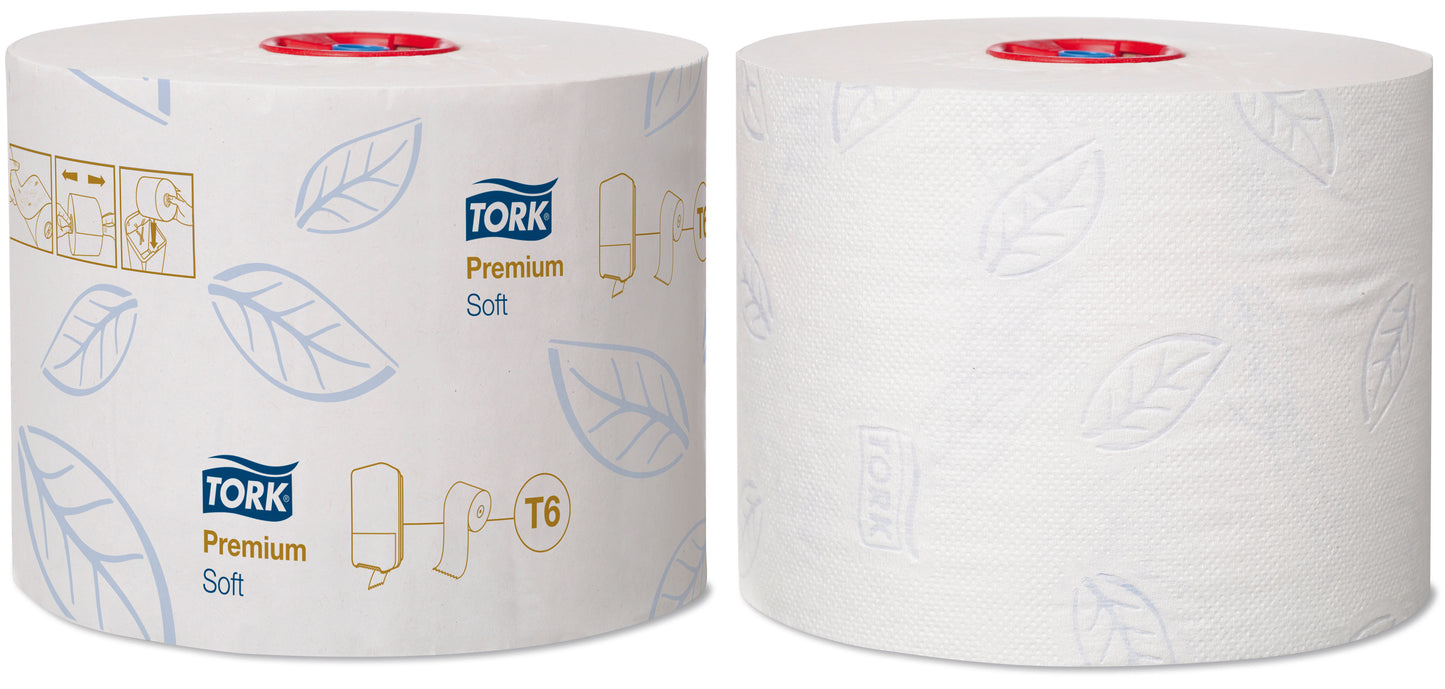 Hartie Igienica Tork Premium Soft Mid-size, 2 Straturi, 9.9cm X 90m, 27 Role/bax - Alba