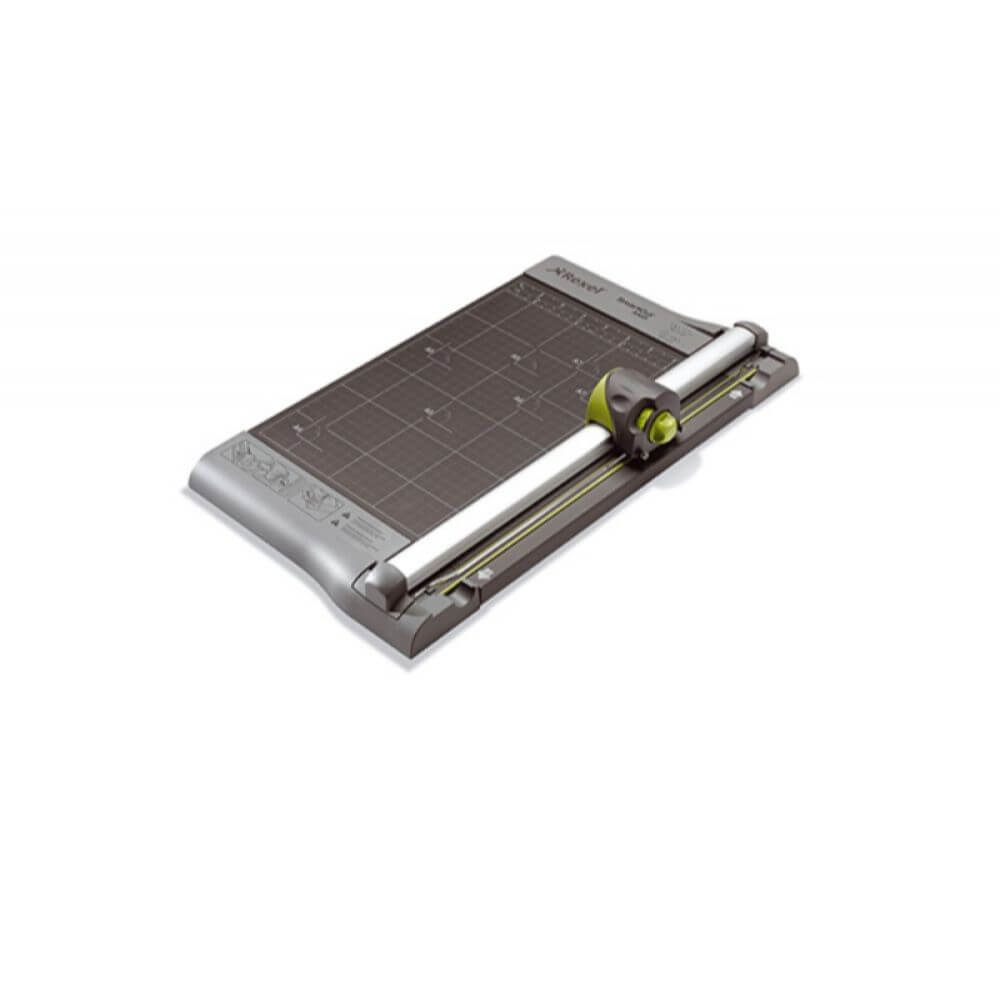 Trimmer A4 REXEL A425, Capacitate 10 Coli, 500x100x300 mm, Lungime Taiere 32 cm, Culoare Gri/Negru, Trimmmere A4, Tehnica de Birou, Trimmere pentru Ecusoane si Etichete, Trimmer pentru Hartie si Carton, Trimmer Hartie