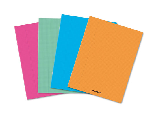 Caiet A5, 36 File - 80g/mp, Liniat Stanga, Coperta Pp Transparent Color, Aurora - Matematica