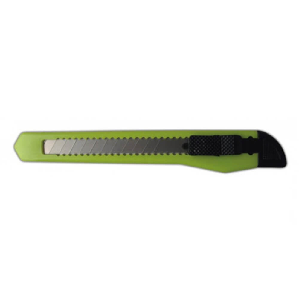 Set 24 Cuttere Mici Ecada, Lama 9 mm, Verde/Negru, Plastic/Metal, Cutter Mic, Mini Cutter, Cutter, Cutter Mini, Cutter Carton, Cutter Hartie, Set Cuttere, Set Cuttere Hartie