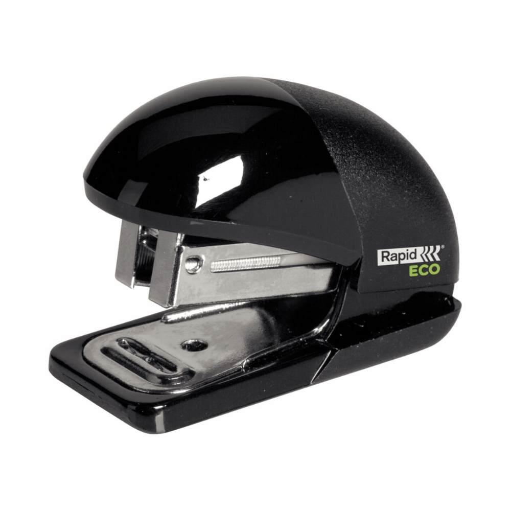 Capsator Hartie Rapid Fashion Eco Mini, Capse 24/6, 10 Coli, Plastic/Metal, Negru, Capsator pentru Hartie, Capsator de Hartie, Capsatoare Hartie, Capsatoare Birou, Capsatoare de Hartie, Capsatoare 10 Coli, Capsatoare Scoala, Capsator Plastic