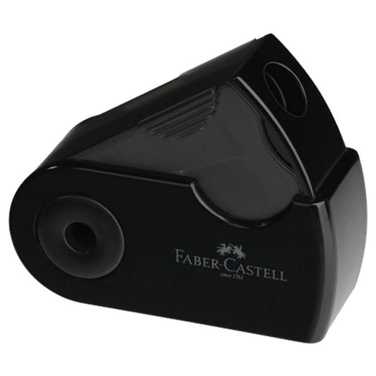 Ascutitoare Simpla cu Container Faber-Castell Sleeve-Mini, Neagra, Ascutitori Simple, Ascutitori Faber-Castell, Ascutitori pentru Scoala, Ascutitori cu Container, Ascutitori Creioane, Ascutitoare Simpla cu Container, Ascutitoare Birou