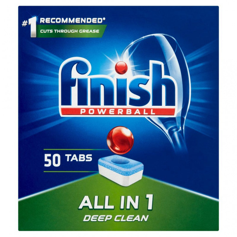 Finish All-in-one Powerball Regular, Tablete Detergent Pentru Masina De Spalat Vase, 50buc/cutie