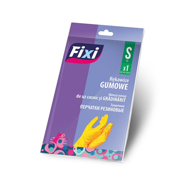 Manusi Din Cauciuc, Pentru Menaj, 2 Buc/set, Culoare Galben, Fixi - Marime S