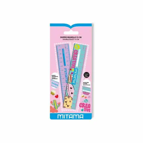 Rigla Mitama 15cm 2 buc/um blister design fete