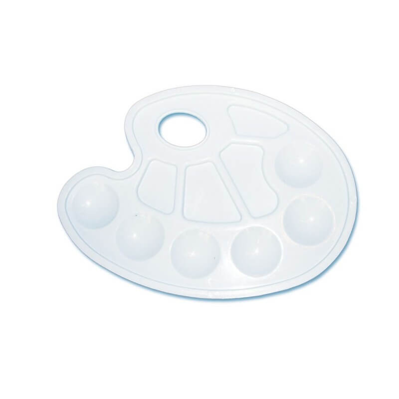 Paleta Acuarela Pictura DACO, Paleta pentru Amestecat Culori, Plastic, Alba, Paleta Pictura, Paleta pentru Acuarele, Paleta din Plastic pentru Pictura, Paleta Pictura Plastic, Paleta Creare Nuante, Palete Culori, Auxiliare Pictura