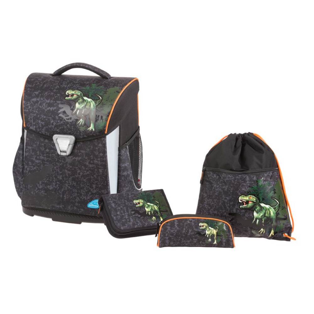 Set Ghiozdan Etui Penar si Sac Sport Schneiders King Rex, 31x40x22 cm, Negru, Poliester, Set pentru Scoala, Set Genti Scoala, Rucsac Scoala, Rucsacuri Scoala, Ghiozdane Scoala, Set Ghiozdan si Penar, Set Rucsac Penar, Ghiozdan Echipat, Ghiozdane Elevi