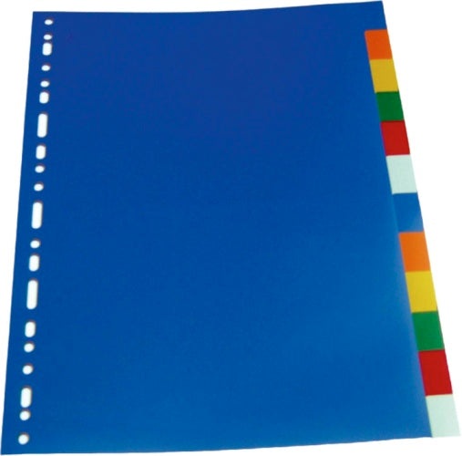 Separatoare Plastic Color, A4, 120 Microni, 12 Culori/set, Optima