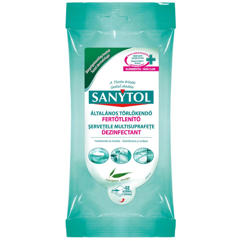 Servetele Umede Dezinfectante pentru Suprafete Sanytol, 48 Buc/Set, Servetele Dezinfectante, Servetele pentru Dezinfectarea Suprafetelor, Servetele Umede Multisuprafete, Servetele pentru Dezinfectare, Servetele Bactericide