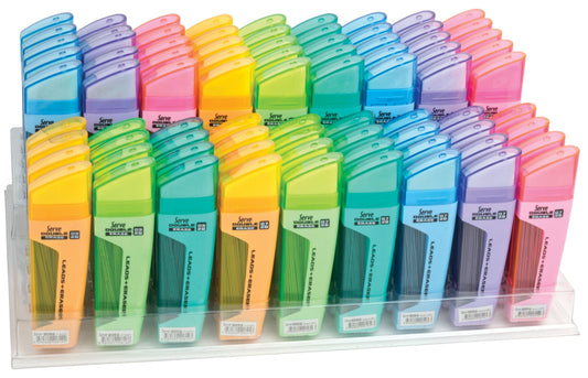 Serve Double Erase, Mine Creion 2b + Radiera, 0.5 Mm + 0.7 Mm, 81 Bucati, Prezentare Pe Display Expunere