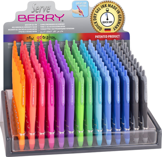 Pix Cu Gel Berry, 0.7 Mm,126 Bucati, Prezentare Pe Display Expunere (nu Include Culorile Albastru, Roz Si Portocaliu)