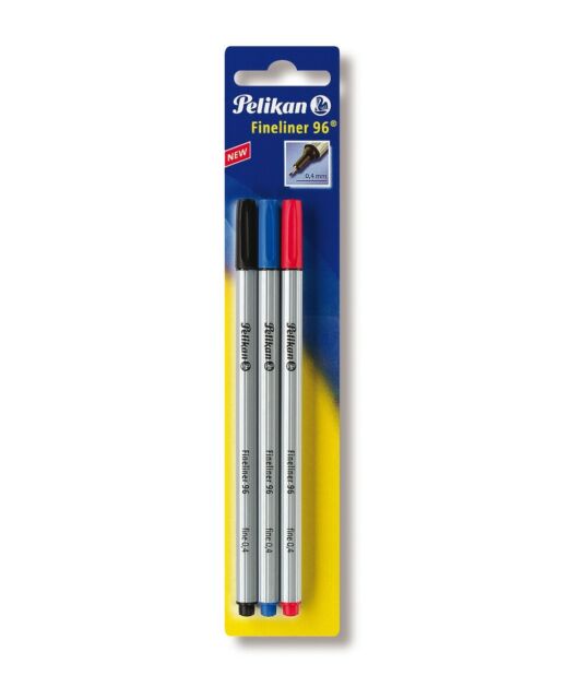 Fineliner 96 Negru/albastru/rosu Set3 Pelikan