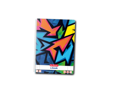 Caiet A4 80f Spirala Dictando Perforat Motiv Neon Art