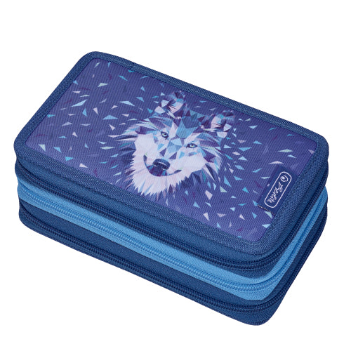 Penar Echipat 3 Compartimente 31 Piese Dimensiune 19x11,5x7cm, Motiv Wild Animals Wolf