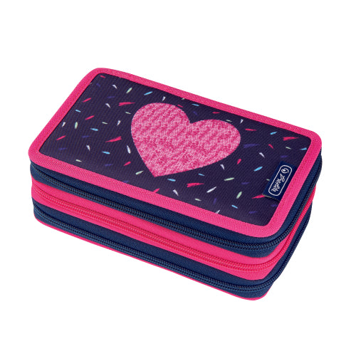 Penar Echipat 3 Compartimente 31 Piese Dimensiune 19x11,5x7cm, Motiv Tropical Heart