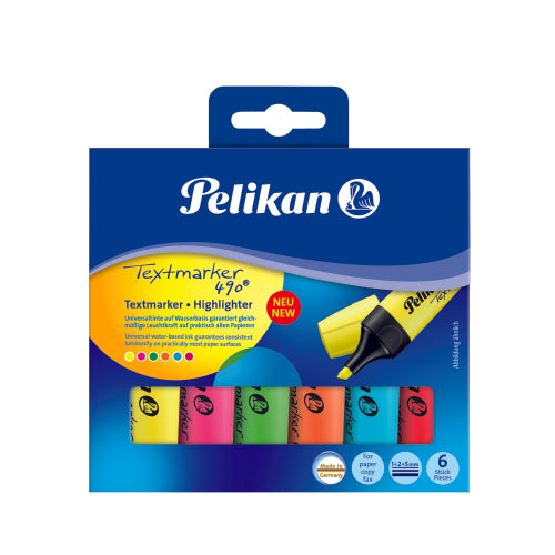 Textmarker 490, Set 6 Culori, Cutie Carton