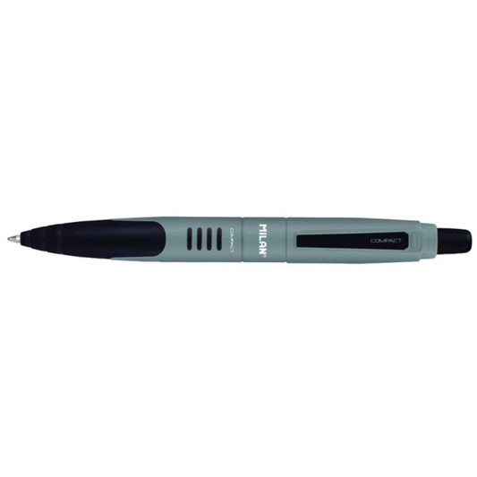Pix MILAN Compact, Mina Neagra, Grosime Varf 1 mm, Corp din Plastic Negru, Pixuri Colorate, Pixuri Milan, Pix Negru, Pixuri Negre, Pix cu Pasta Neagra, Pix Plastic, Pix Scolar, Pix pentru Scolari, Rechizite Scolare, Pix Office