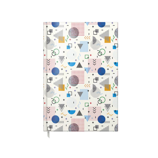 Agenda A5 Nedetata Artpress, Geometries, 100 File, Coperta Buretata Lucioasa, Multicolor, 80 g/mÂ²