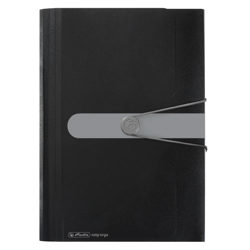 Mapa Pp A4 Eotg Expandabila Inchidere Buton Cu Elastic 12 Compartimente Si Index, Negru