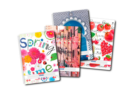 Caiet A5 100 File Cu Spirala Patratele Motiv Enjoy Life - Economic