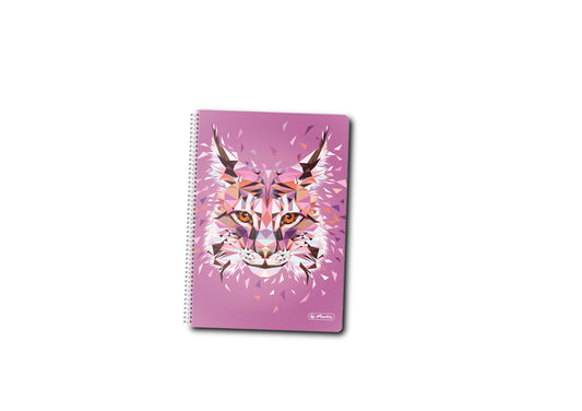 Caiet A5 100f Spirala Patratele Coperta Tare Motiv Wild Animals Lynx