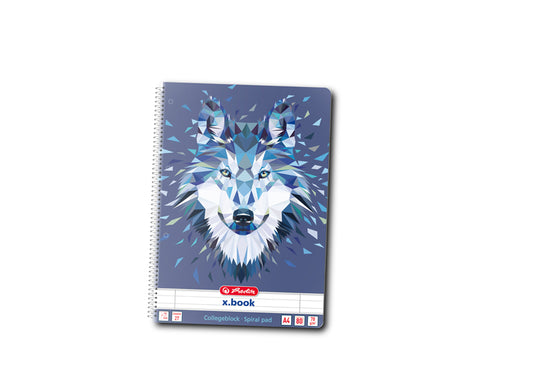 Caiet A4 80f Spirala Dictando Dublu Liniat Motiv Wild Animals Wolf