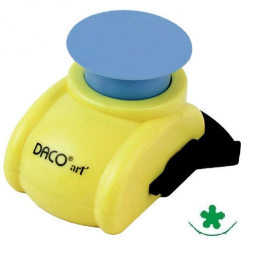 Perforator DACO Hobby Colt Hartie, Model Floare, Plastic/Metal, Perforare 2.5 cm, Galben, Perforator Lucru Manual, Perforator de Colt, Perforator Activitati Creative, Perforator pentru Felicitari si Invitatii, Perforator pentru Colt cu Model