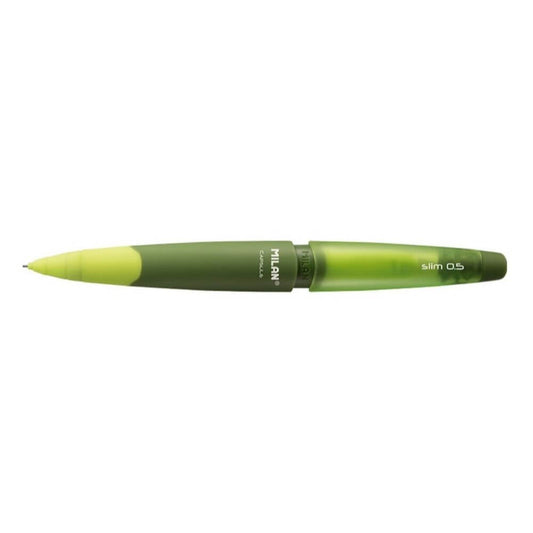 Creion Mecanic MILAN Capsule Slim, Mina de 0.5 mm, Corp din Plastic Verde, Creioane Mecanice, Creion Mecanic cu Mina, Creioane Mecanice cu Mina, Creion Mecanic Milan, Creion Mecanic Verde, Creion Mecanic cu Radiera, Creion Mecanic 0.5 mm