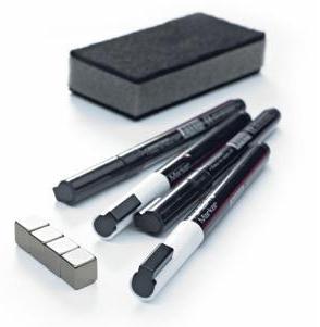Starter Set Basic Pentru Table Din Sticla (4 Markere, 4 Magneti, 1 Burete Magnetic), Smit