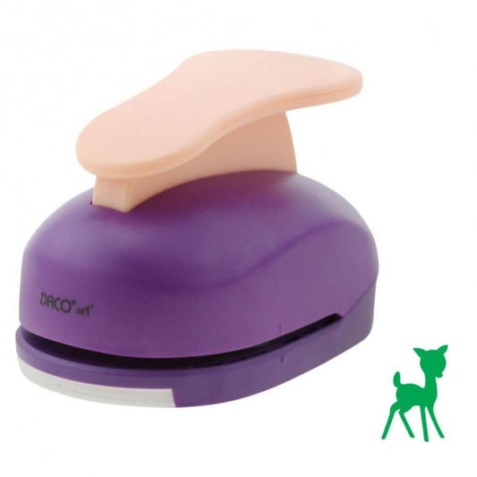 Perforator DACO Hobby, Model Caprioara, Plastic/Metal, Perforare 7.6 cm, Multicolor, Perforator Lucru Manual, Perforator Model Caprioara, Perforator Activitati Creative, Perforator pentru Felicitari si Invitatii, Perforatoare cu Model