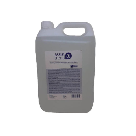Sapun Lichid Spuma Assist Trend, Alb, 5 L, Bidon Sapun Lichid Spuma, Sapun Lichid Spumant, Sapun pentru Maini, Sapun Maini, Sapun Lichid pentru Maini, Sapun Delicat, Sapun Lichid Delicat, Sapun Piele Moale, Sapun pentru Piele Moale