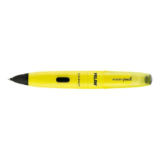 Creion Mecanic MILAN Compact Fluo, Mina de 0.9 mm, Radiera Inclusa, Corp din Plastic Galben, Creioane Mecanice, Creion Mecanic cu Mina, Creioane Mecanice cu Mina, Creion Mecanic Galben, Creion Mecanic cu Radiera, Creion Mecanic 0.9 mm