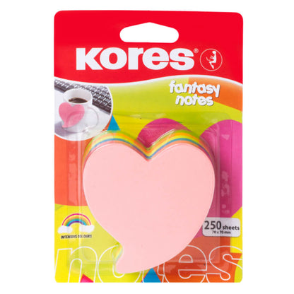 Notite Adezive Inima Kores, 100 File, 70x70 mm, Roz Neon, Bloc Notes, Sticky Notes, Post-it, Post-it-uri, Bloc de Hartie, Notite pentru Birou, Notite Adezive pentru Birou, Memo Adezive, Notite Adezive Roz Neon, Notite Adezive Colorate