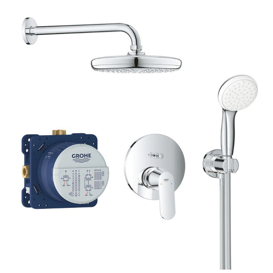 Sistem de Dus cu Baterie Incastrata, Grohe Eurosmart Cosmopolitan Tempesta 210, Crom, Sistem de Dus, Sistem pentru Dus, Dus Coloana pentru Baie, Dus pentru Baie, Sistem Montare Dus, Dus Incastrat, Dus Incastrat in Perete