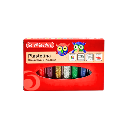 Plastilina Herlitz Set 8 Culori Glitter