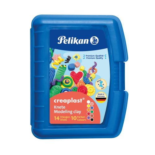 Plastilina Creaplast 240g, Set 10, Culori Asortate, Cutie Albastra