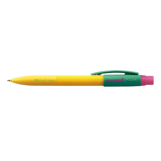 Creion Mecanic MILAN PL1, Mina 2B de 0.9 mm, Radiera Inclusa, Corp Multicolor din Plastic, Creioane Mecanice, Creion Mecanic cu Mina, Creioane Mecanice cu Mina, Creion Mecanic cu Radiera, Creion Mecanic 0.9 mm, Creion Mecanic Mina 2B