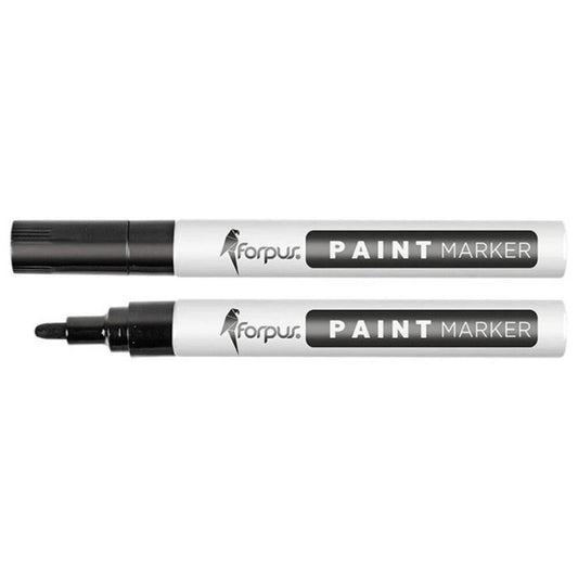 Marker FORPUS Paint, Varf de 1-3 mm, Vopsea Neagra pe Baza de Ulei, Markere, Marker Negru, Markere Negre, Marker cu Vopsea Neagra, Marker cu Vopsea Neagra, Marker Negru pe Baza de Ulei, Marker pentru Scoala, Markere Scoala, Accesorii Scoala