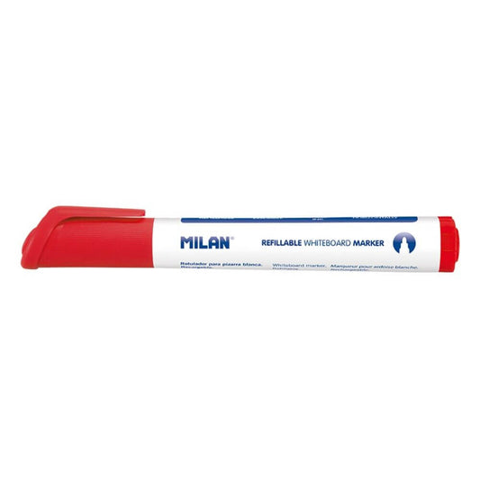 Marker MILAN Reincarcabil Pentru Tabla Magnetica, Rosu, Varf 5 mm, Markere, Marker Rosu, Markere Rosii, Marker cu Cerneala Rosie, Marker Nepermanent Tabla, Markere Nepermanente Tabla, Marker Rosu Tabla Magnetica, Marker Whiteboard