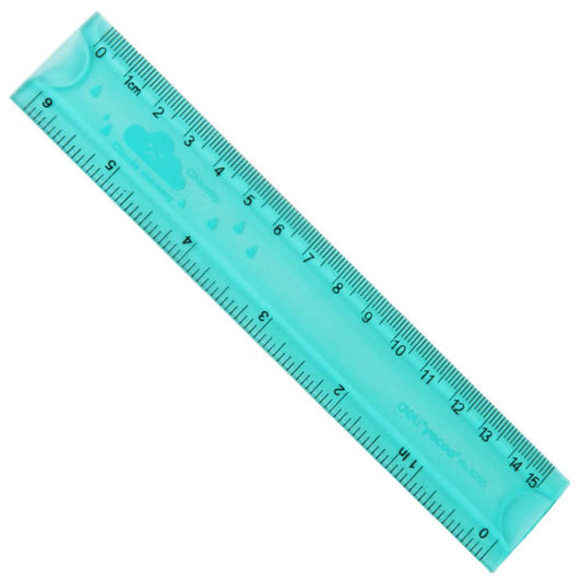 Rigla Flexibila Deli, 15 cm, Albastru, Rigla Colorata Flexibila, Rigla Colorata Transparenta Flexibila, Rigla Transparenta Colorata, Rigla 15 cm, Rigla Mica, Rigla Scurta, Rigla pentru Scoala, Rigla Scoala, Rigle Colorate Transparente Flexibile