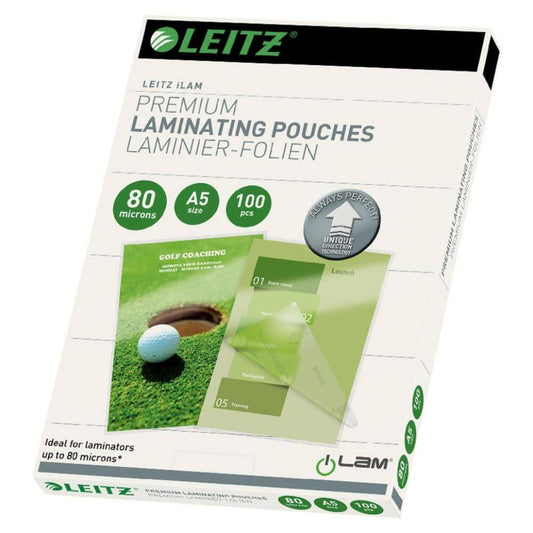100 Folii de Laminare la Cald Leitz UDT, A5, 80 Microni, Finisaj Lucios, Folie pentru Laminare la Cald, Folie A5 pentru Laminare la Cald, Folie A5 Laminare la Cald, Folie Laminare la Cald, Folie Laminare 80 Microni, Set 100 Folii Laminare la Cald Leitz