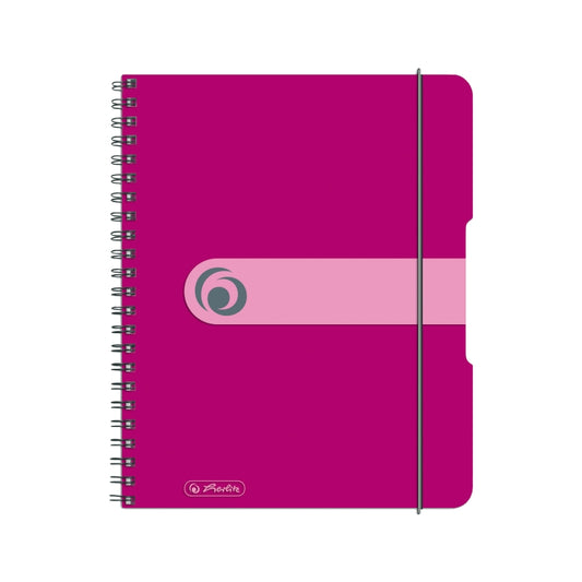 Caiet A5 80f Spirala Elastic Perforat Eotg Coperta Pp Fucsia Opac